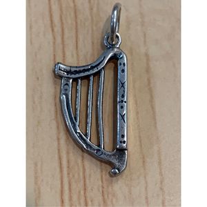 Music Harp Sterling Silver Jewelry Charm